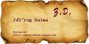 Zárug Dalma névjegykártya